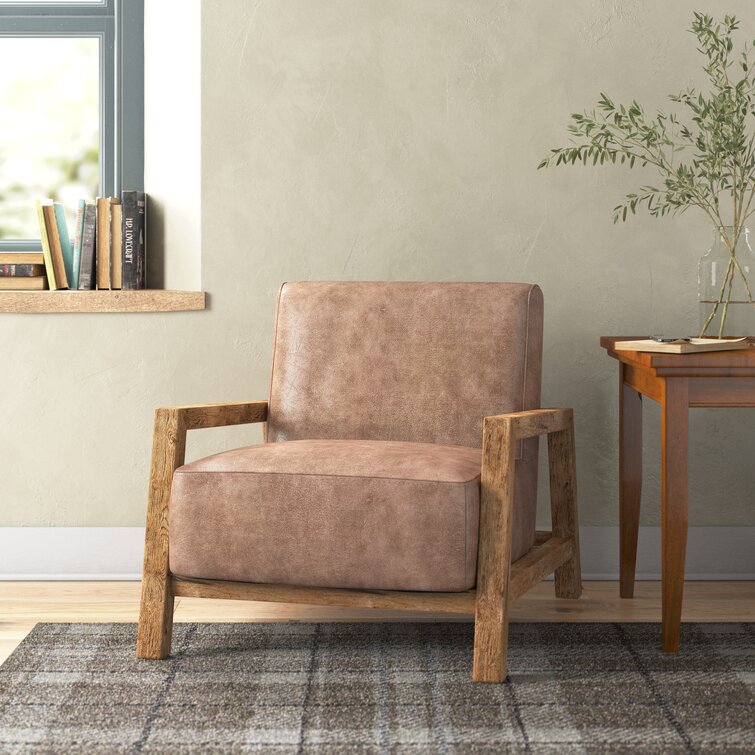 Leather rustic online chair